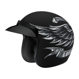 Studds Jetstar Classic D9 Matt Black Love It L Helmet