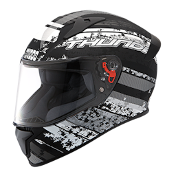 Studds Thunder D1 With Clear Visor Matt Black N4 L Helmet