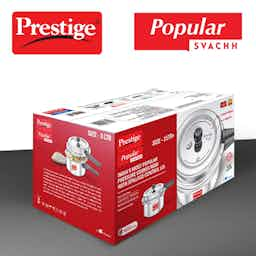 Prestige 10165 Popular Svachh Aluminium Pressure Cooker 3.0 Ltr