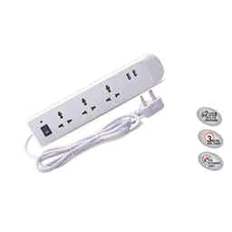 Bajaj 3 Way Spike & Surge Guard With 2 Usb