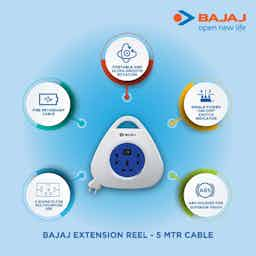 Bajaj 3 Sockets Extension Reel ( Pack Of 2 )