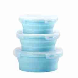 Kairos Silicone Collapsible Container Set Of 3 (350 Ml + 500 Ml + 800 Ml)