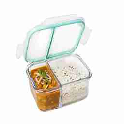 Signoraware 1508 Slim Glass Small Lunch Box With Bag