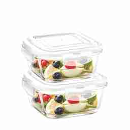 Kairos Glass Food Storage Container Set (320 Ml X 2)