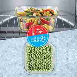 Kairos Glass Food Storage Container Set (320 Ml X 2)