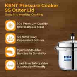 KENT 18011 SS Pressure Cooker Outer Lid 2 Ltr