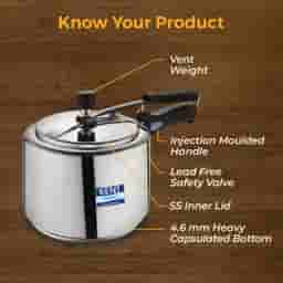 KENT 18014 SS Pressure Cooker Inner Lid 2 Ltr