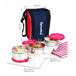 Signoraware Executive Maxx Fresh Med Steel Lunch Box