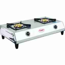 Prestige 40053 L.P Gas Stove Ss Body And 2 Brass Burners - Agni