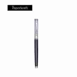 Paperkraft Beethoven Premium Silver Finish Roller Ball Pen Blue