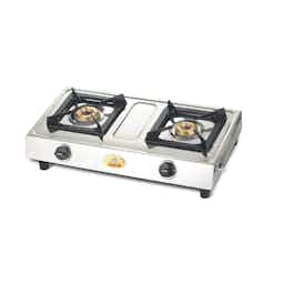 Bajaj Popular Eco Stainless Steel 2 Burner Gas Stove