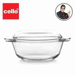 Angelica 1.5L Round Glass Casserole With Glass Lid