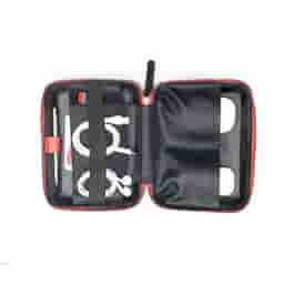 Oblique Ally PU Tech Pouch Black&Red