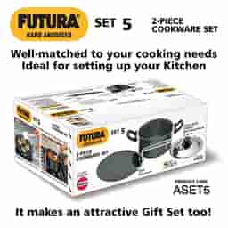 Hawkins ASET5 Futura HA Cookware Set (Tava and Stewpot)