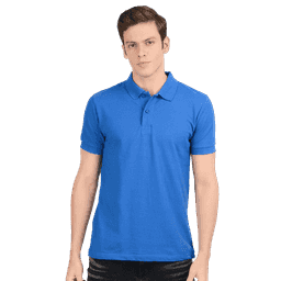 AWG Solid Polo Royal Blue T-Shirt