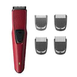 Philips BT1235-15 USB Cordless Beard Trimmer (Red)