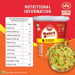 MTR Instant Khatta Meetha Poha Cup 80g 3 Min