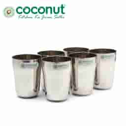 Coconut Splendid Glass Set of 6 Pcs|Stylish Glassware for Entertaining