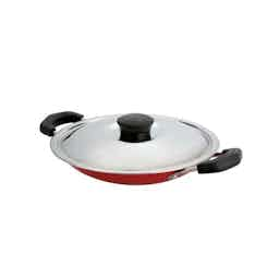 Nirlep Aluminium Red Non Stick Appam Chatty DAC - 21 cm