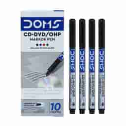 DOMS CD Marker Pen Black Pack Of 10