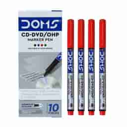 DOMS CD Marker Pen Red Pack Of 10