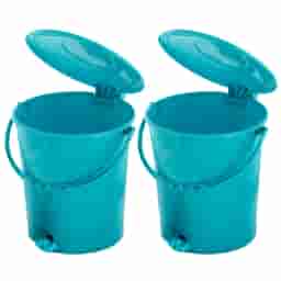 Kuber Industries 2 Pieces Plastic Dustbin Garbage Bin With Handle, 10 Liters