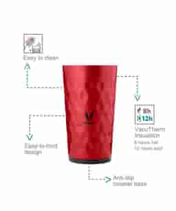 Vaya Drynk Thermosteel Flask 350 Sipper - Red