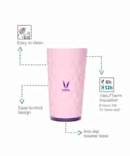 Vaya Drynk Thermosteel Flask 350 Sipper - Pink