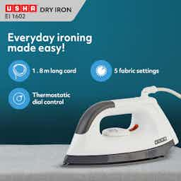 Usha EI1602 Dry Iron (White)