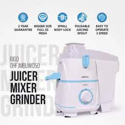 Havells Rigo 2 Jar 500W Juicer Mixer Grinder (White-Light Blue)