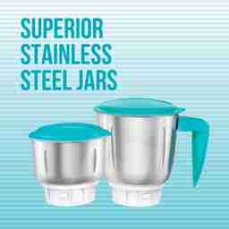 Havells Aspro 3 Jar 500 W Mixer Grinder (White- Light Blue)