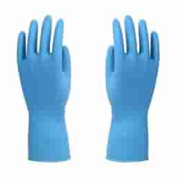 Blue Safety Rubber Hand Gloves, Disposable