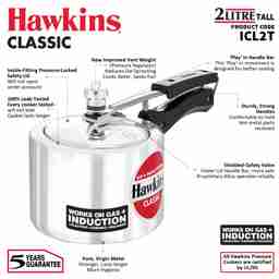 Hawkins 2 Litre Classic Tall Design Induction Base Pressure Cooker