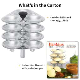 Hawkins Aluminium Idli Stand 3L - 12 Mini Idlis