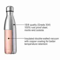 Borosil Ss Hd Flask Water Bottle, 500Ml