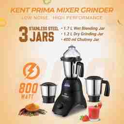 KENT 16125 Prima Mixer Grinder 800W