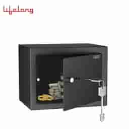 Lifelong Home Safe Locker with Key for Home, 8.6 Litre Capacity, 3 Live Bolts, 5mm Sturdy Metal Door (LLHSM01, Black)