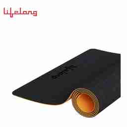 Lifelong Dual Color EVA Material Yoga Mat for Women & Men Black & Orange