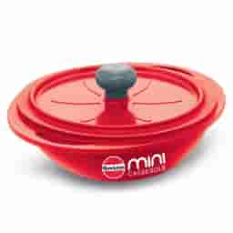 Hawkins 0.75 Litre Mini Round Casserole with Lid - Red