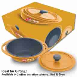 Hawkins 0.75 Litre Mini Round Casserole with Lid - Yellow