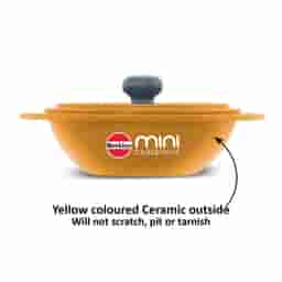 Hawkins 0.75 Litre Mini Round Casserole with Lid - Yellow