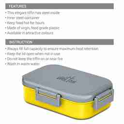 Milton Flatmate Inner Steel Kids Tiffin Box