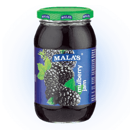 Mala's Mulberry Jam 500gm Glass Bottle