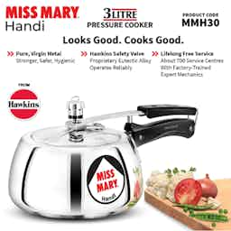 Hawkins Miss Mary 3 Litre Handi Pressure Cooker