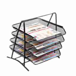 Music 555 3 Tier Mesh Wire Document Tray | Compact Organizer