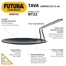 Hawkins 22cm Futura Nonstick Tava