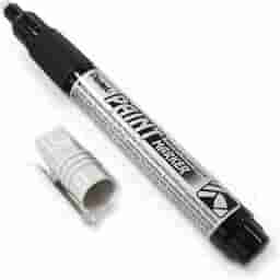 Pentel Paint Marker Medium Bullet Point Silver MMP20