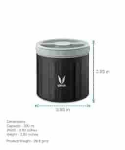 VAYA Preserve Meal Container - 300 ml - Black