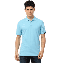 Rare Rabbit Polo Tee Light Blue Cotton Regular Fit T Shirt