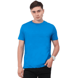 Rare Rabbit Atlantic Blue Round Neck Liquid Cotton T-Shirt